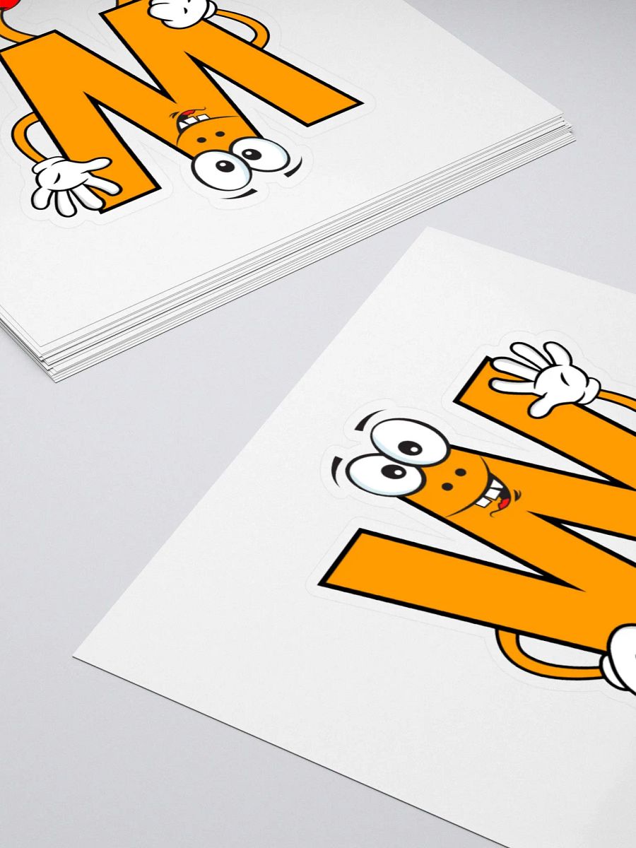 W Letter Cartoon Character Sticker product image (10)