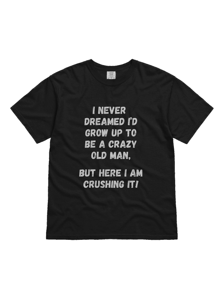 Black Crazy Old Man T-Shirt product image (1)