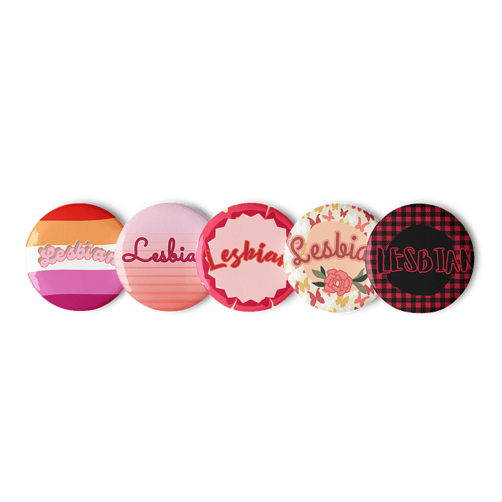 LGBTQIAP2S+ 2025, Curved Lesbian, Assorted Pin Butons product image (1)