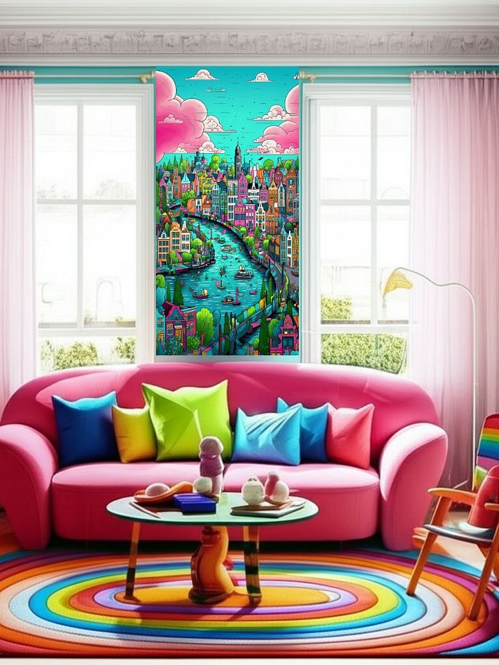 Chromatic Canal City Downloadable Poster product image (1)