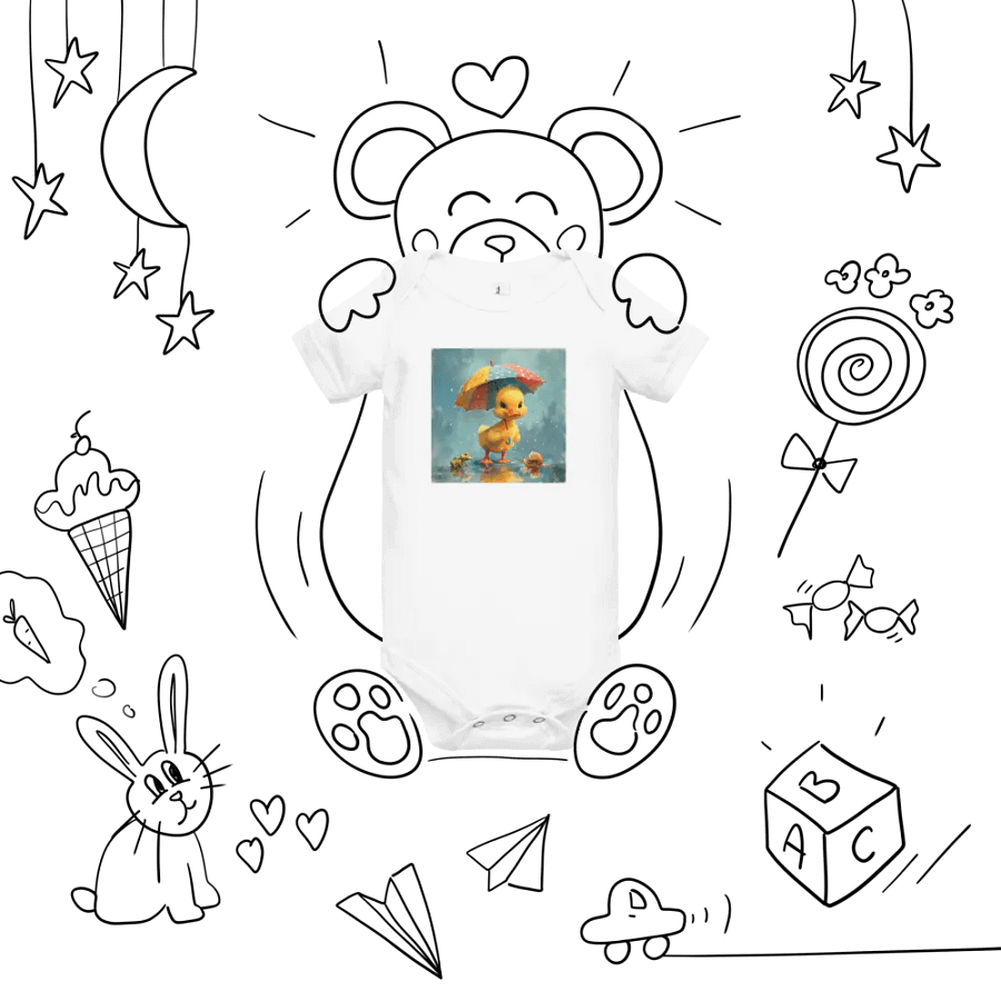 Whimsical Duckling and Friends Baby Onesie product image (7)