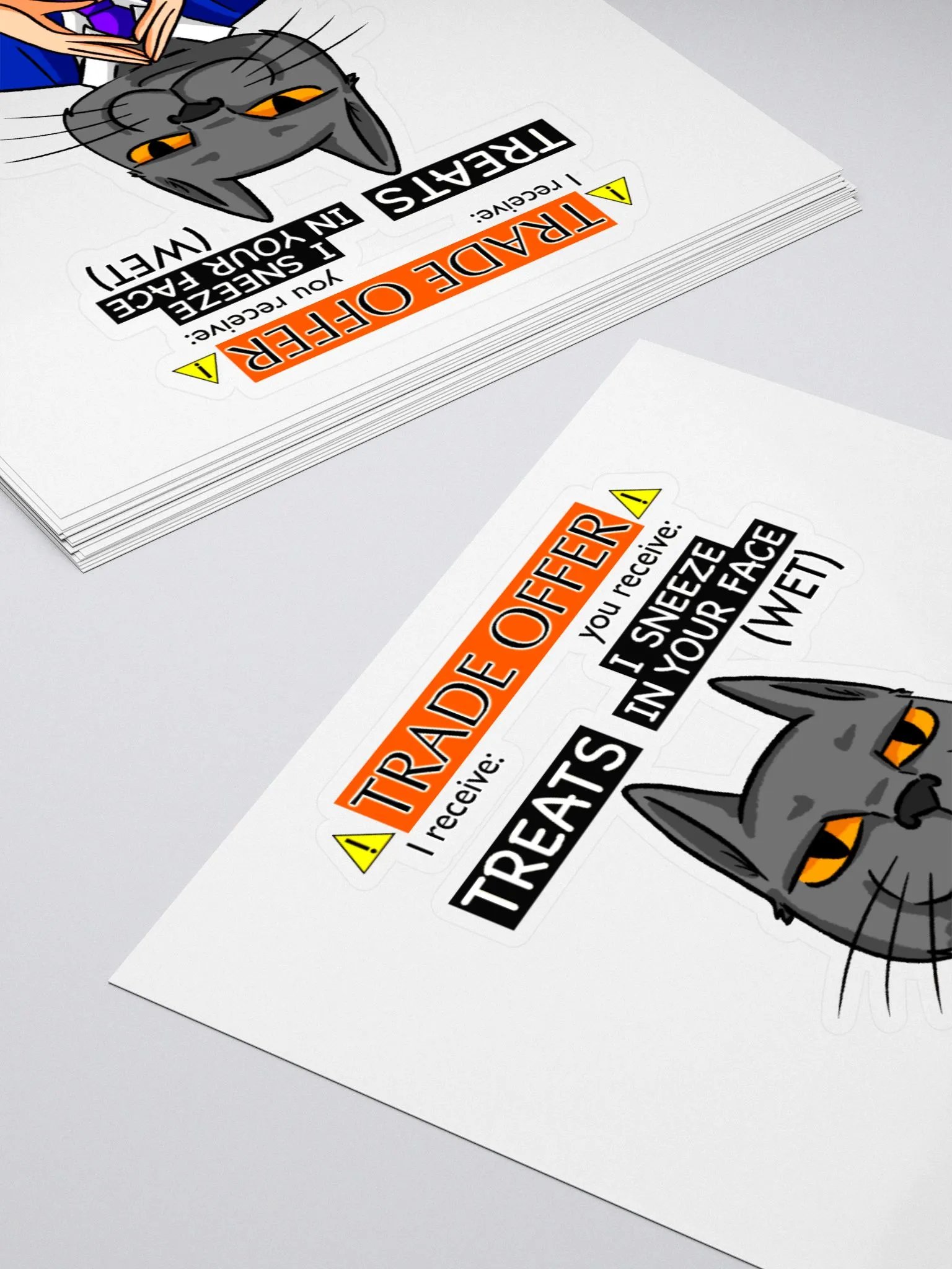 Trade Offer Human-Cat Meme Sticker product image (4)