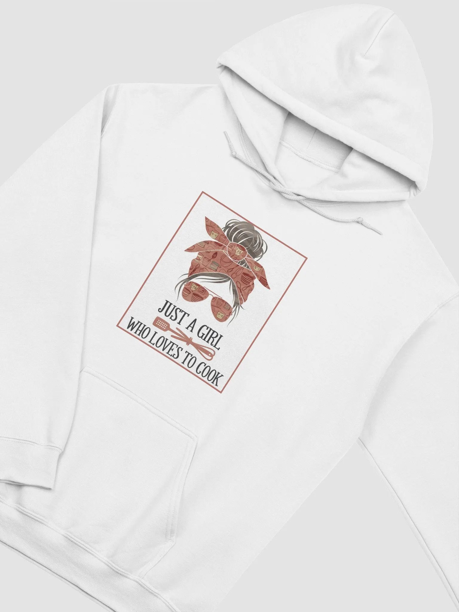 Women "JUST A GIRL WHO LOVES TO COOK" premium pullover hoodie product image (2)