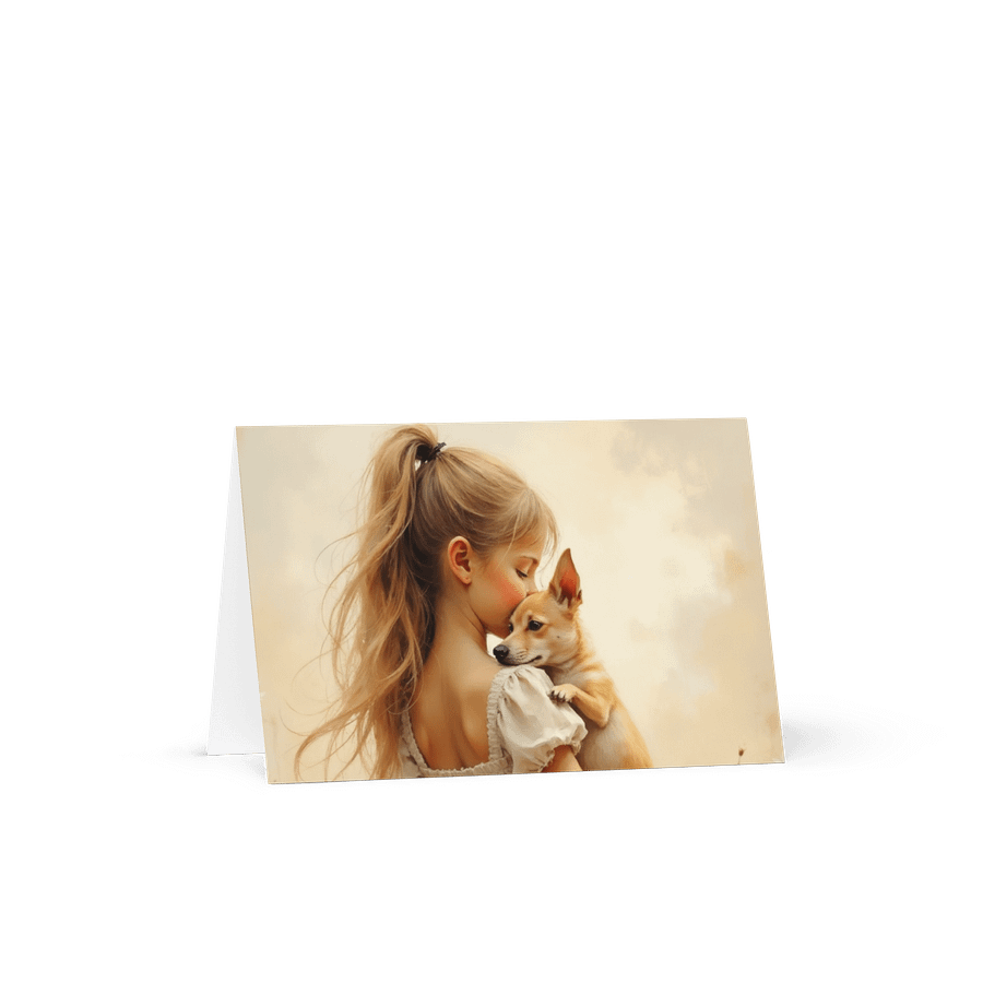 Potcake Puppy & Little Girl product image (1)