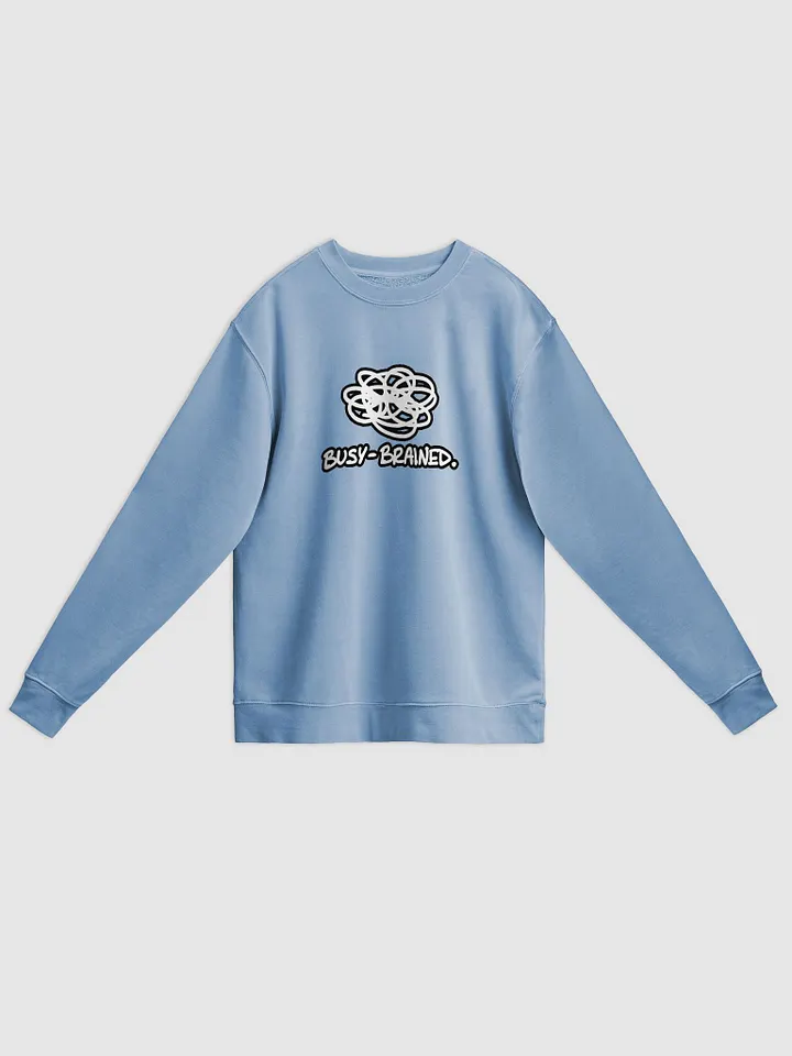 BUSY-BRAINED (lined design) printed pigment crewneck product image (9)