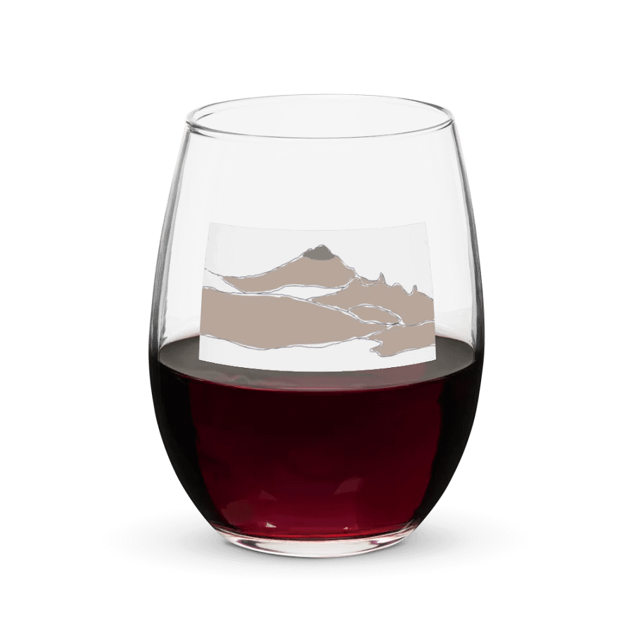 Gilbert Peak wine glass (tan sketch) product image (5)