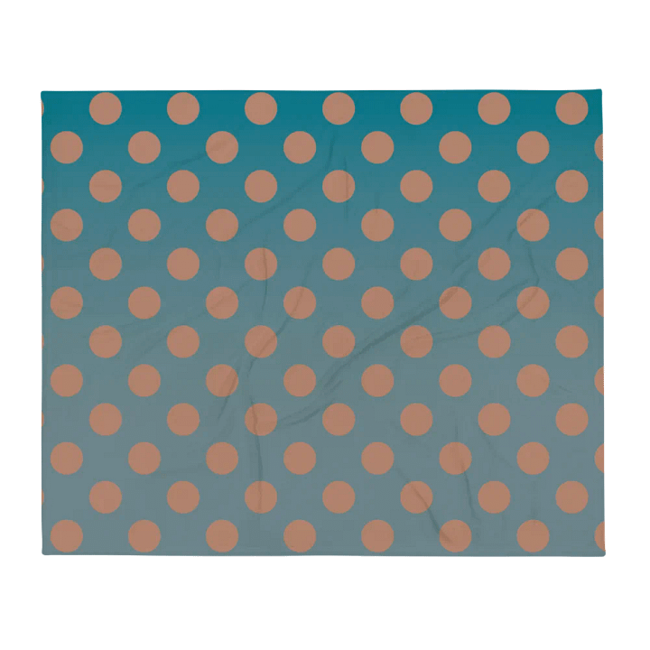 Denim and Brown Polkadots Throw Blanket product image (2)