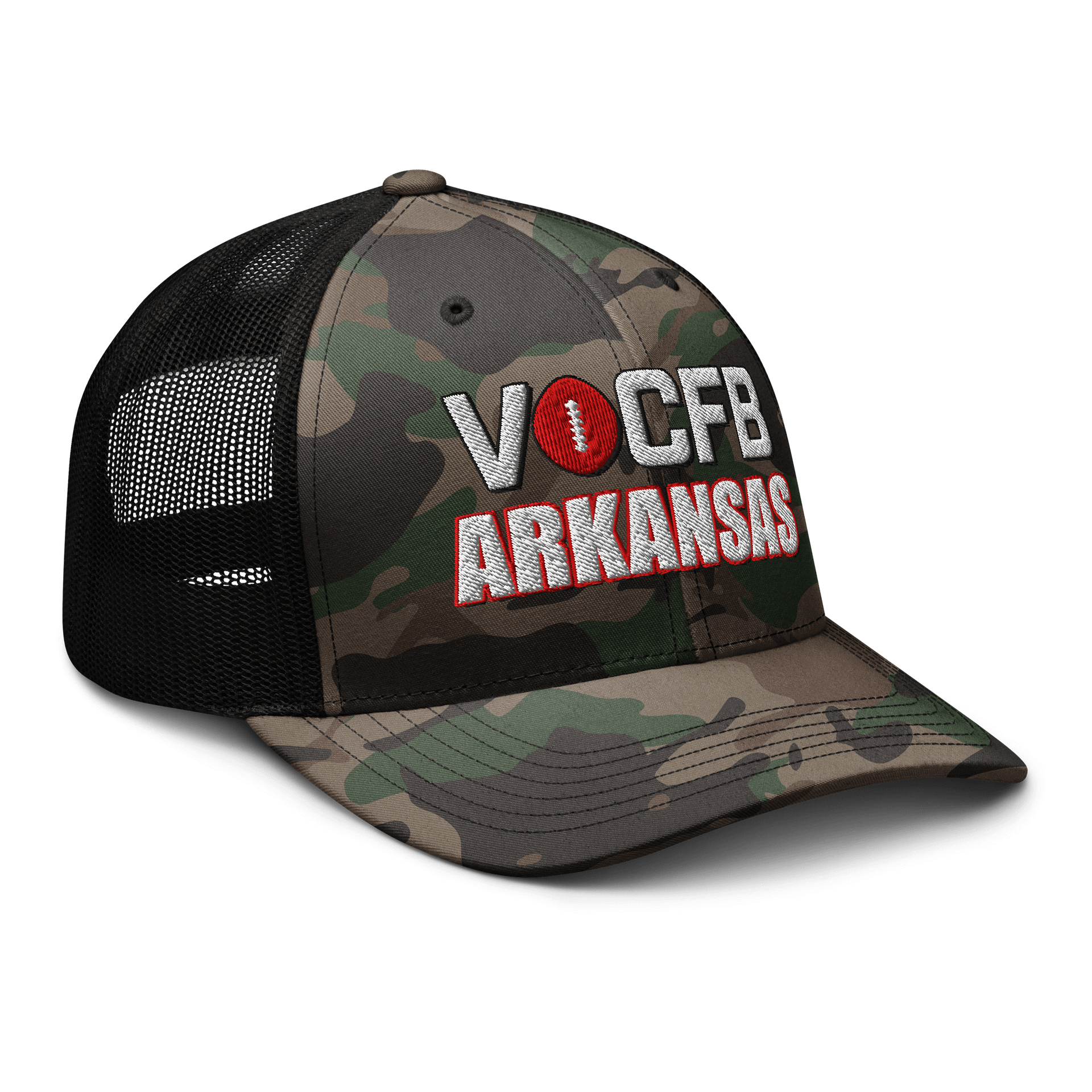 Arkansas VOCFB Camo Trucker Hat product image (8)