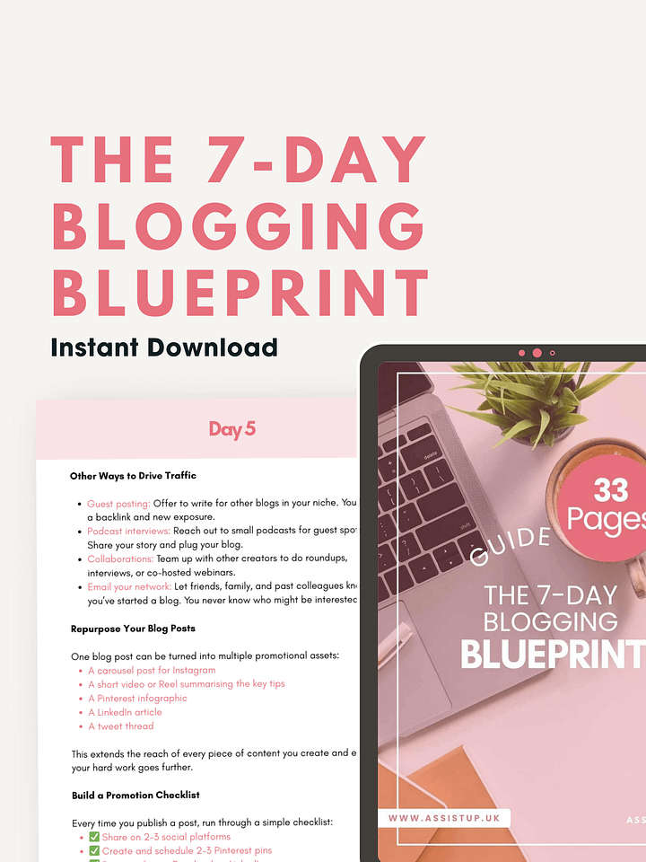 The 7-Day Blogging Blueprint product image (2)