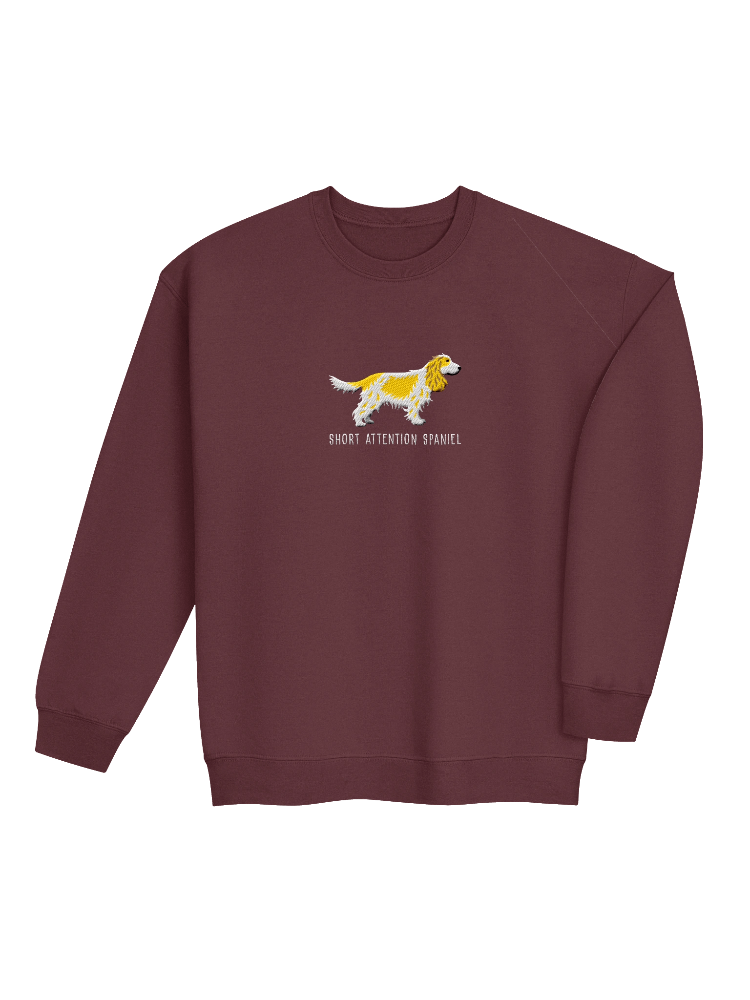 Short Attention Spaniel Sweatshirt (Embroidered) of an English Cocker Spaniel(Lemon & White, Full Tail) product image (8)