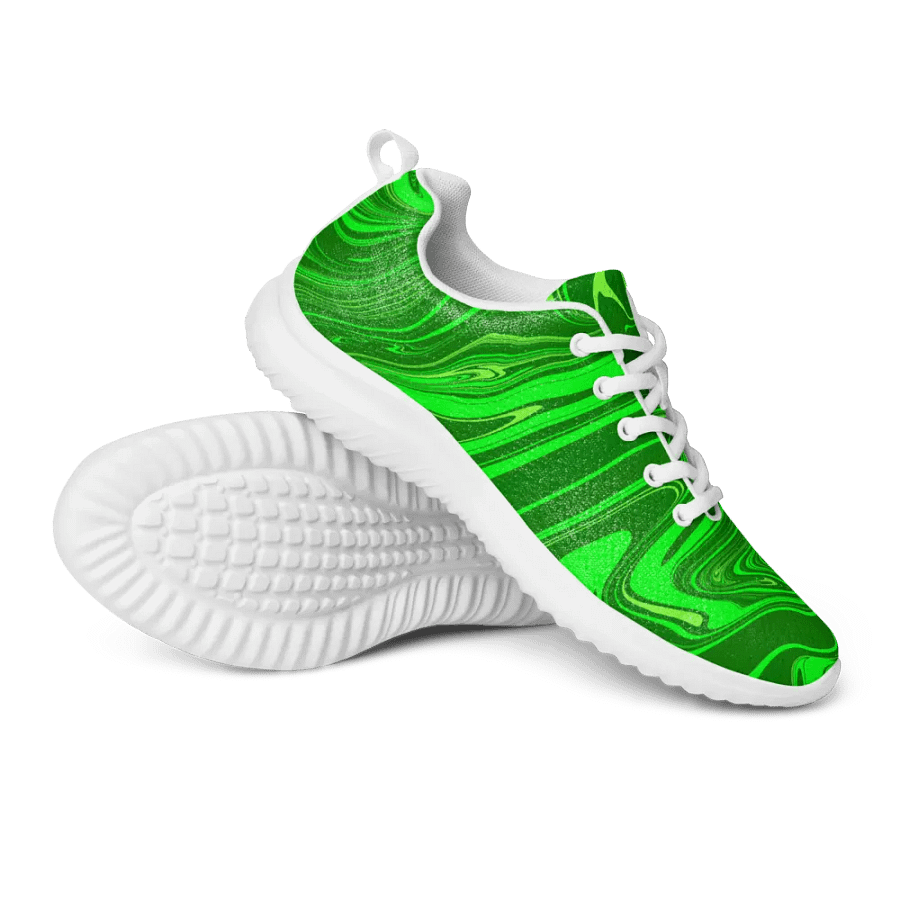 Women's Athletic Shoes - Different Shades of Green Digital Fluid Art product image (10)