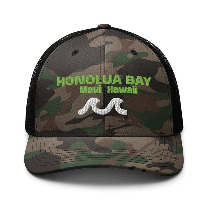 Honolua Bay Maui, Hawaii - Camouflage Trucker Hat product image (1)