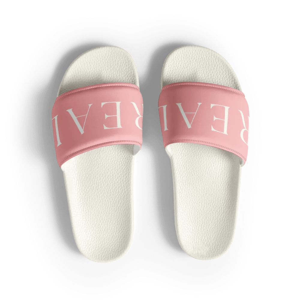 REAL Women's Slides - Pink & White product image (2)