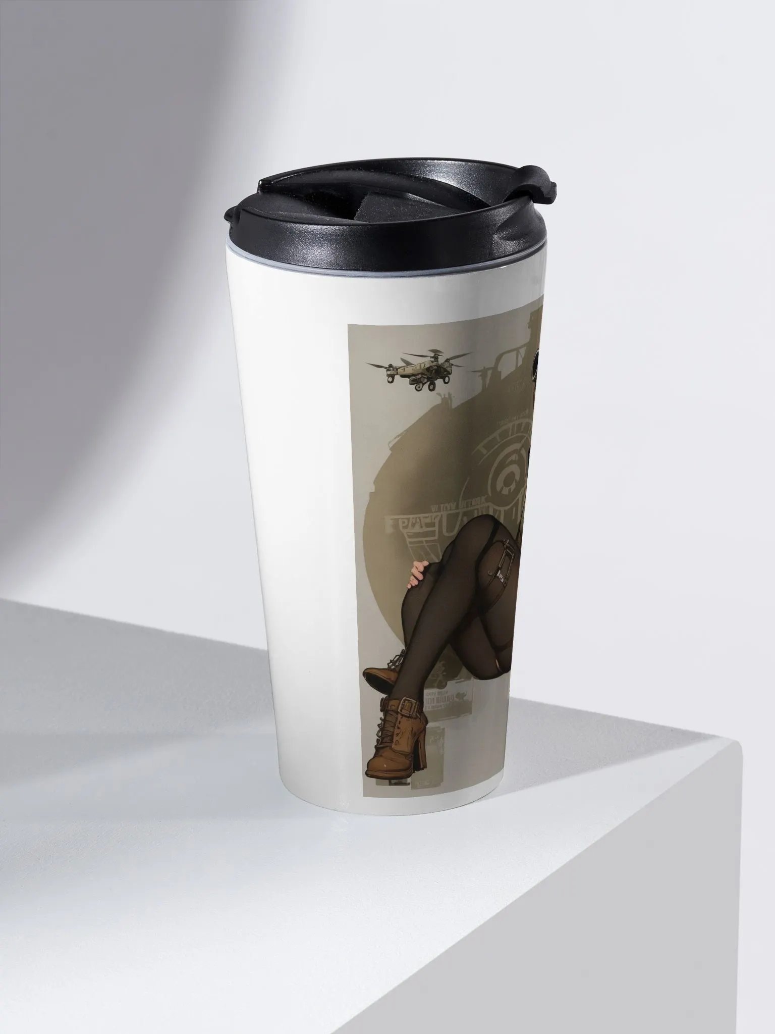 Stainless steel travel mug product image (2)