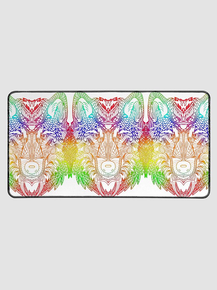Psychedelic Wolfs Symmetry Desk Mat product image (2)
