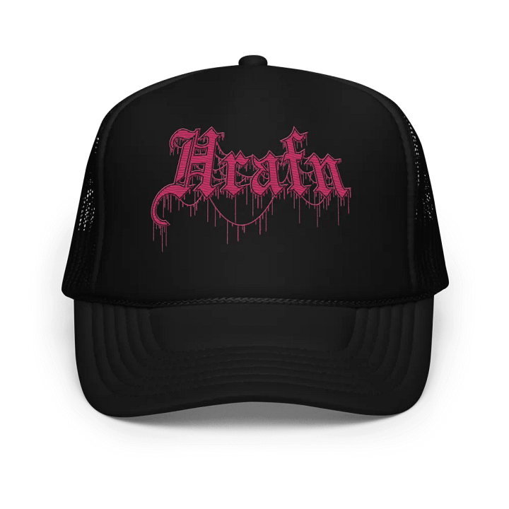 Hot Pink Hrafn Gothic Foam Trucker Hat product image (1)