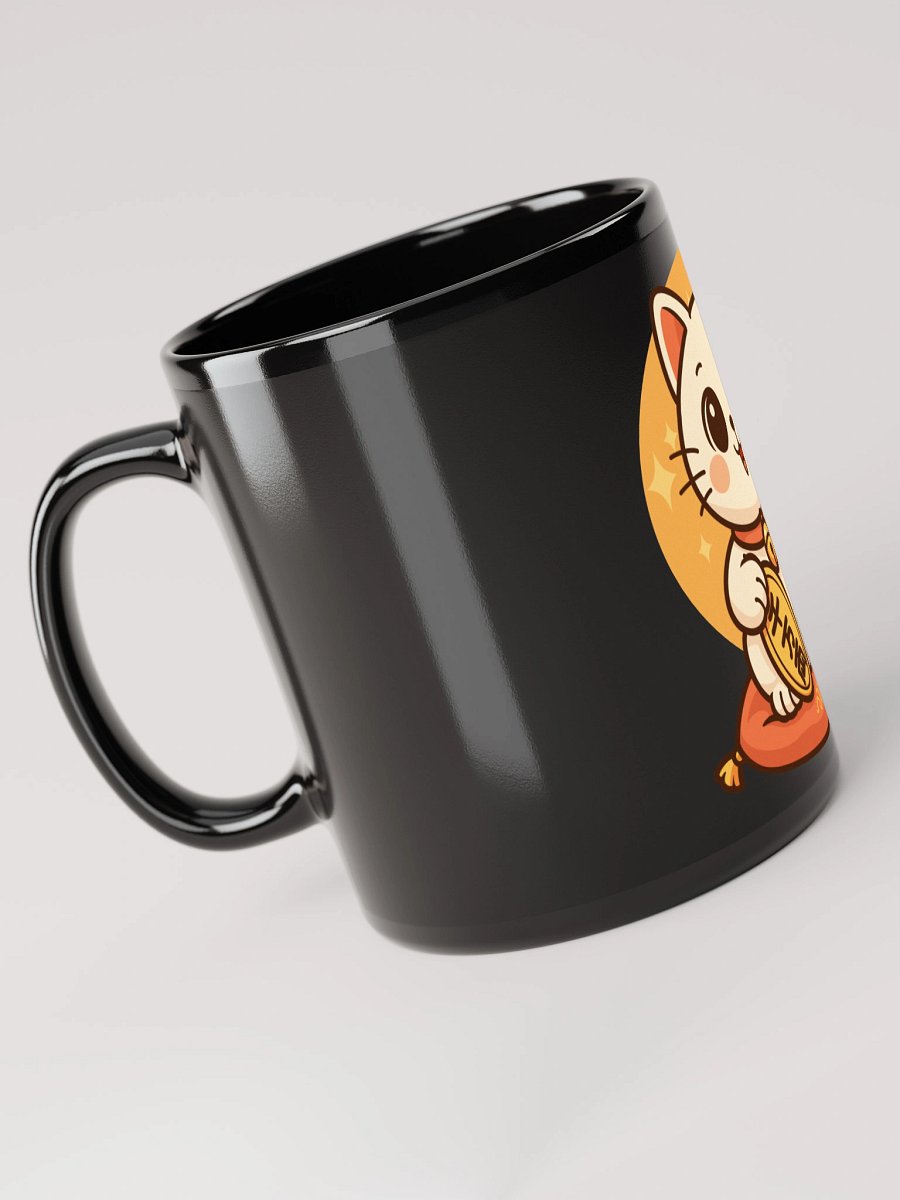 Lucky Cat Black Glossy Mug product image (6)