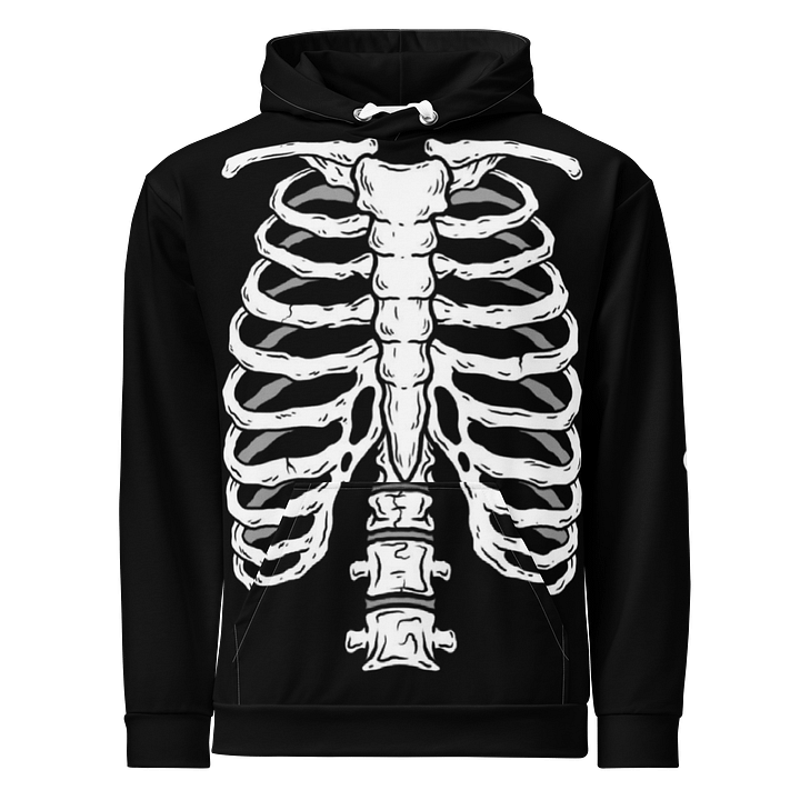 Monochrome Rib Cage Unisex Hoodie product image (1)