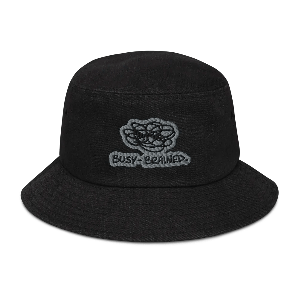 BUSY-BRAINED (smoke) denim bucket hat product image (1)