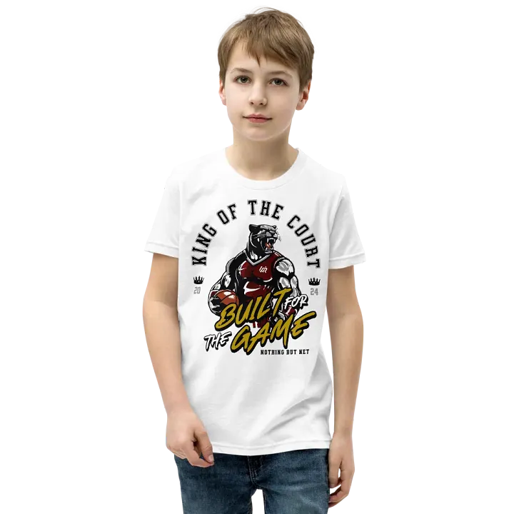 King of the Court Youth T-Shirt Wht product image (2)