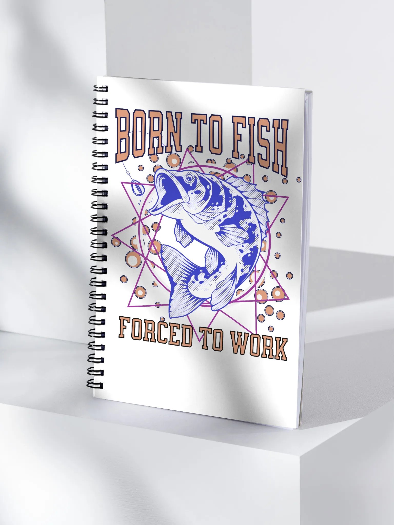Born to Fish Forced To Work Spiral Notebook product image (4)