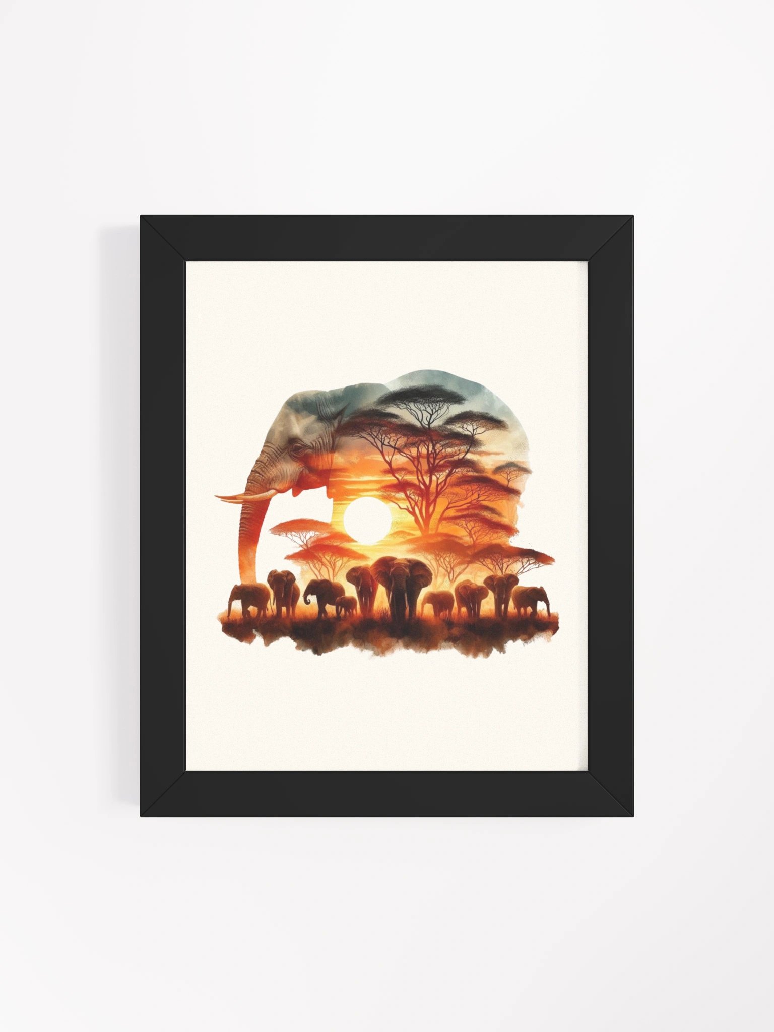 Sunset Serenity Elephant Framed Poster product image (4)