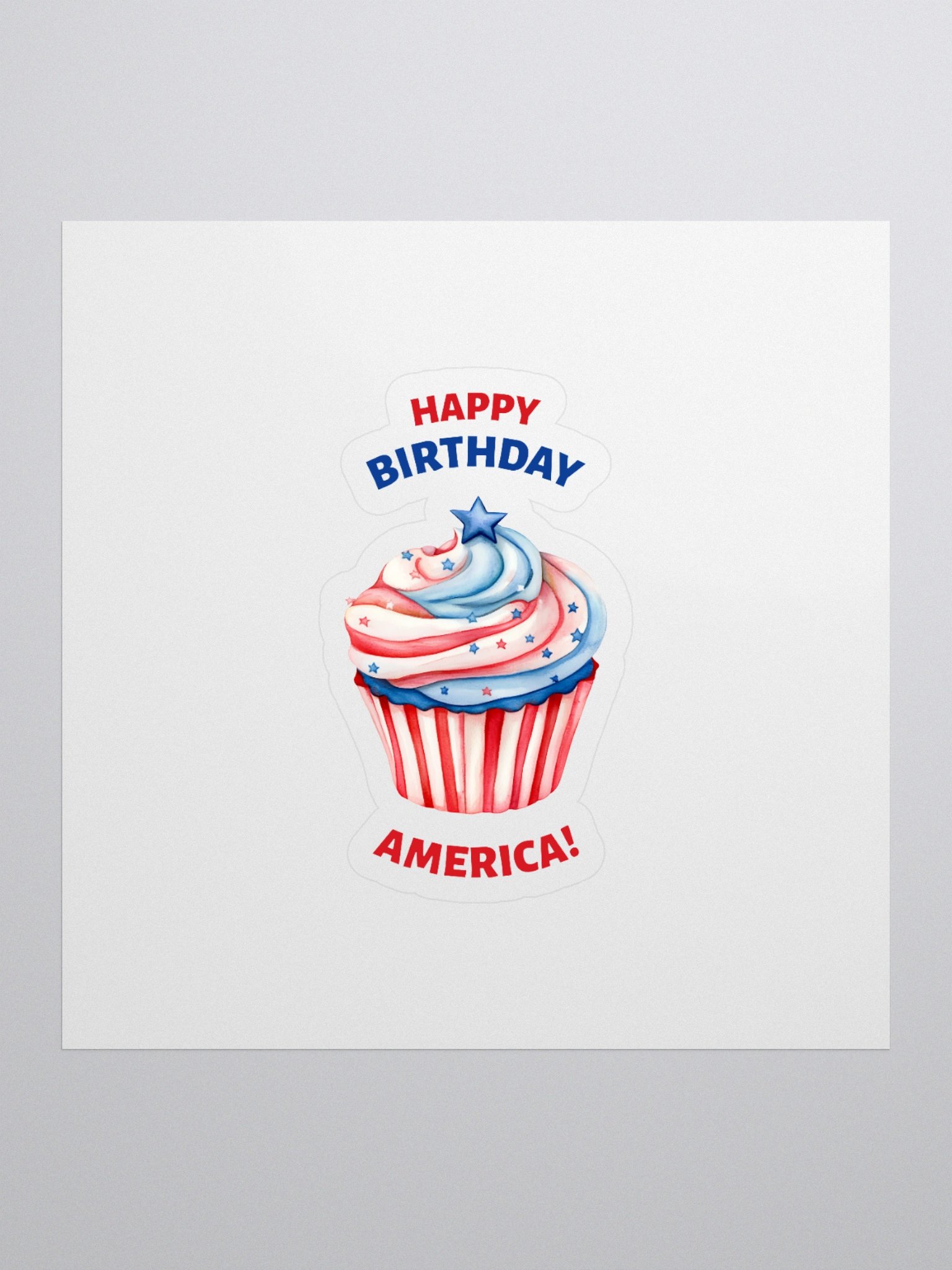 Patriotic Cupcake Celebration Stickers product image (1)