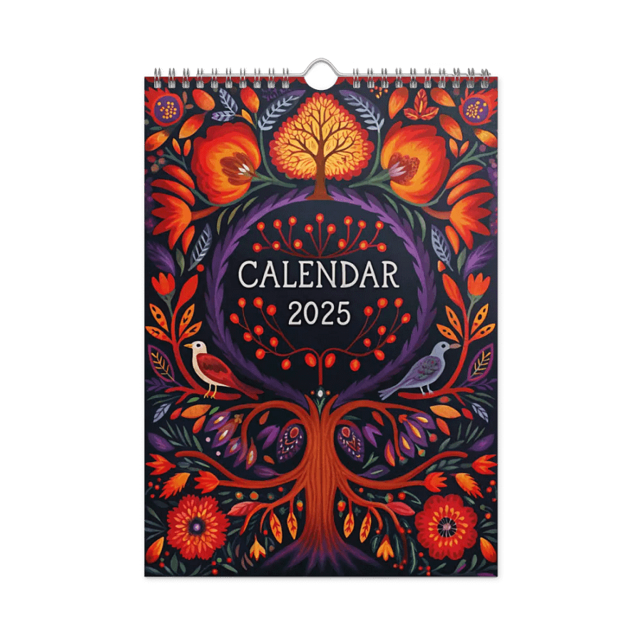 FOLK ART WALL CALENDAR 2025 product image (3)