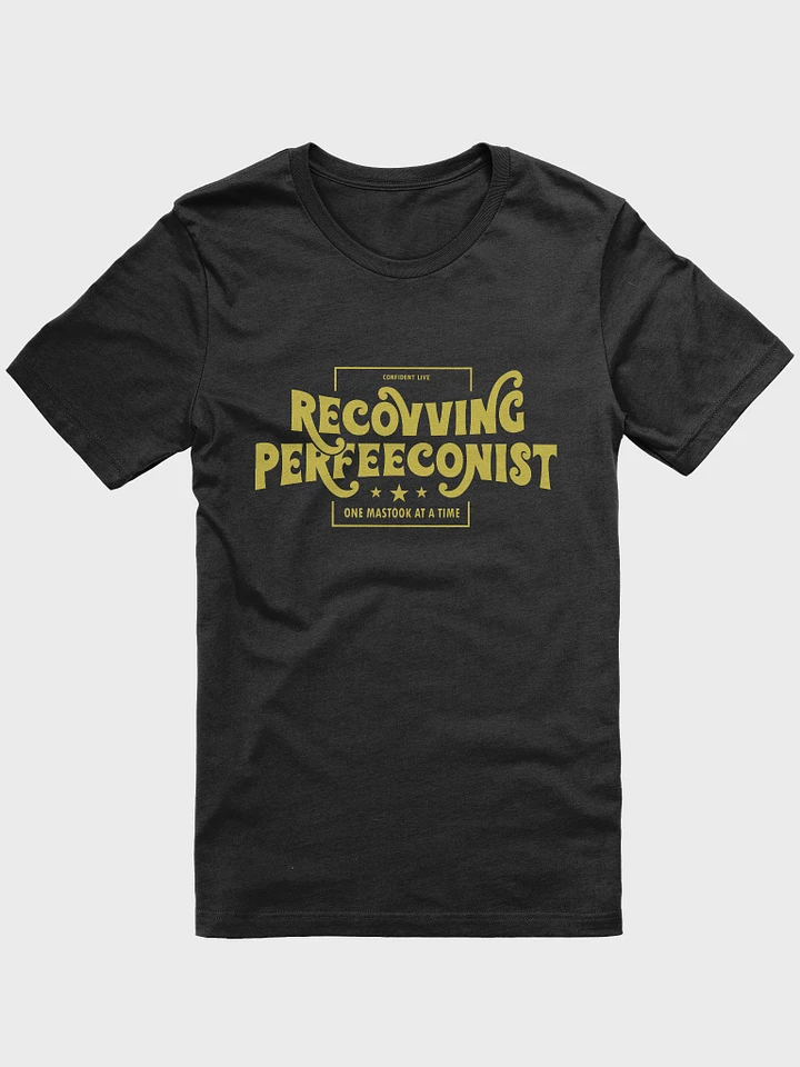 One Mastook Recovving Perfeeconist T-Shirt (Dark w/yellow) product image (1)
