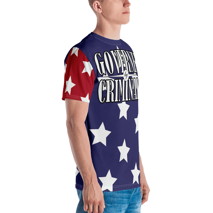 Governed By Criminals - USA - Red/Blue Stars - Crew Neck T-Shirt product image (2)
