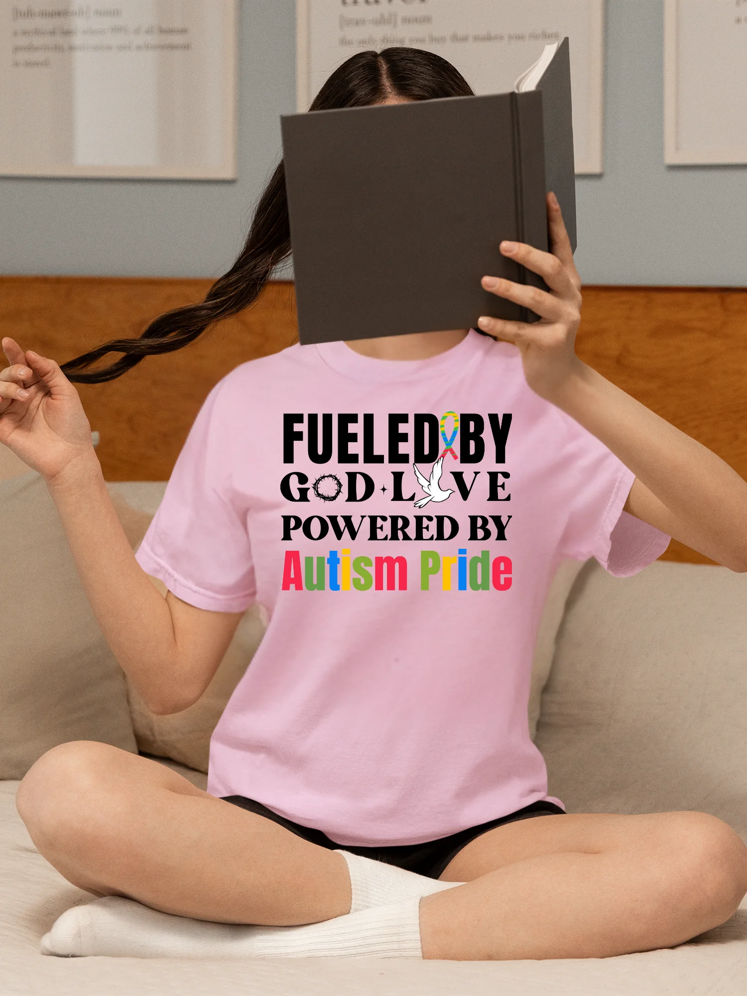 Fueled By God, Powered By Autism Pride, Autism Comfort Colors T-shirt product image (44)