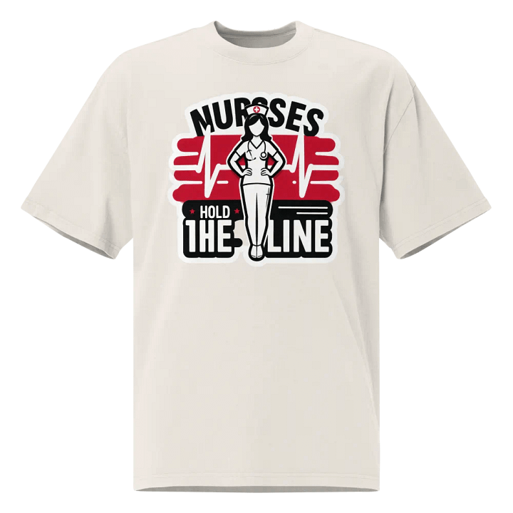 Hold the Line Nurse Oversized Tee product image (3)