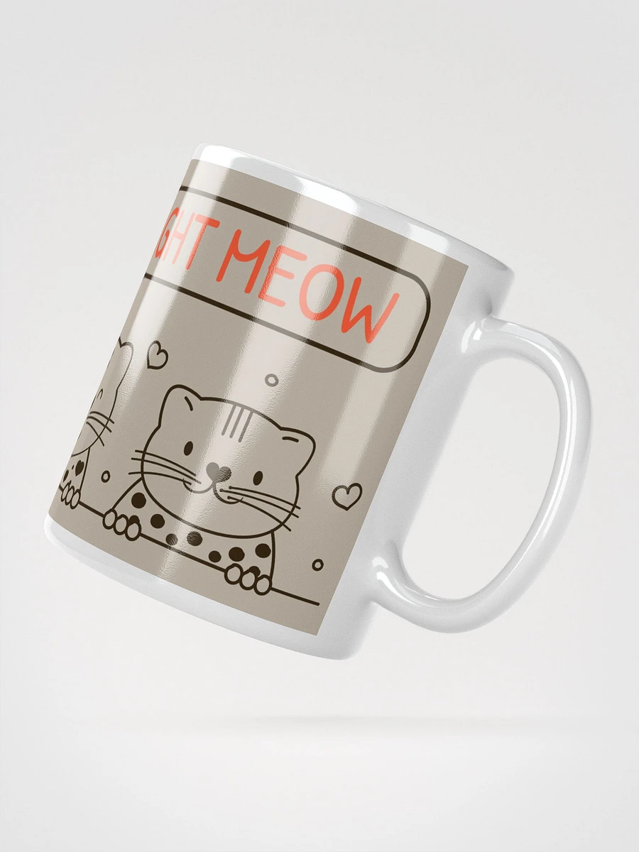 I Need Coffee Right Meow Ceramic Mug - Whimsical 11 oz or 15 oz Cat Lover's Coffee Cup product image (4)