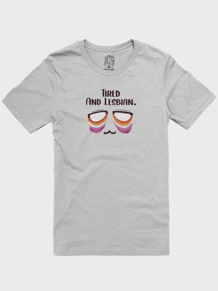Tired and Lesbian -Pride Flag Eyebag Classic Fit TShirt product image (4)