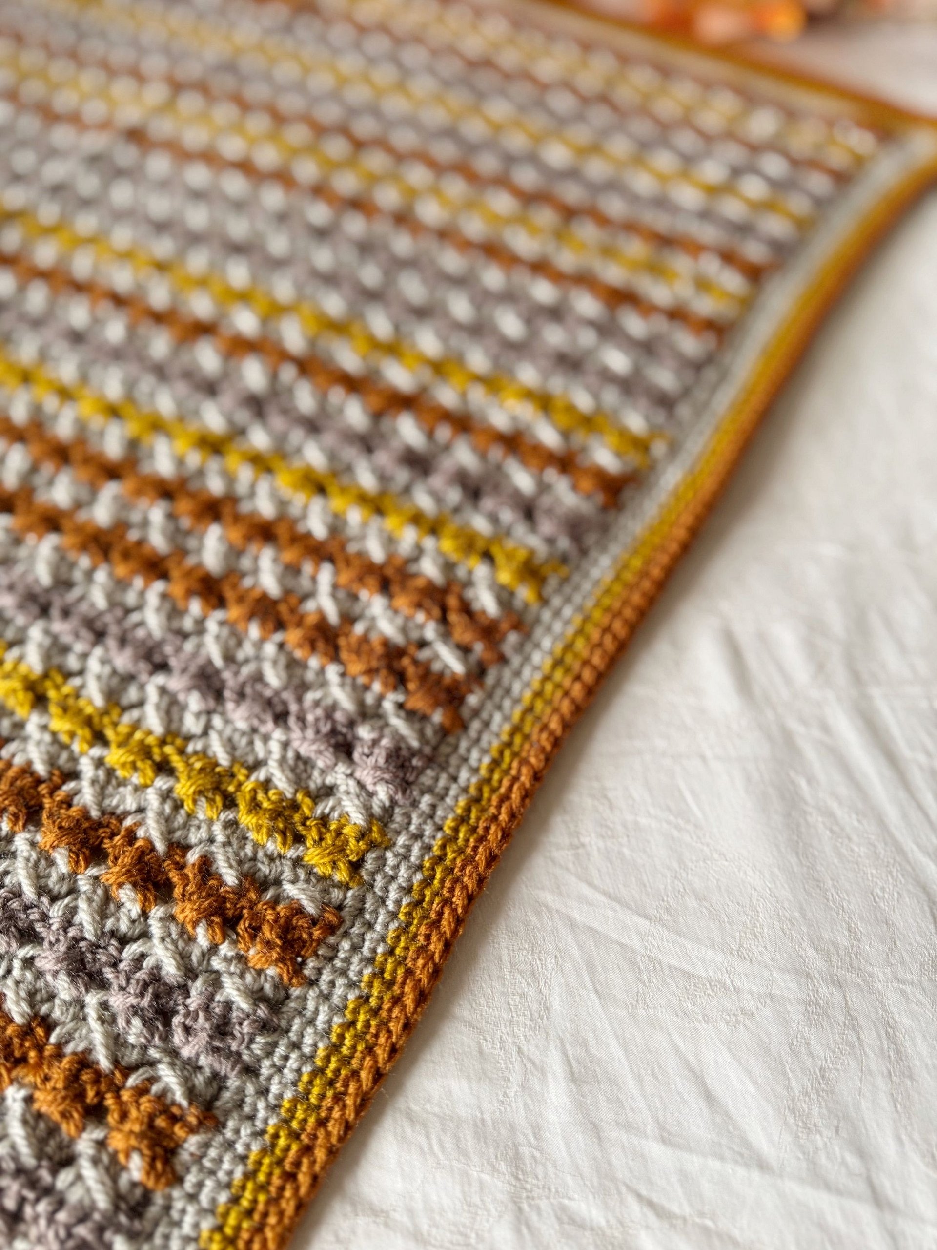 CROCHET PATTERN + VIDEO - Lapsang Beginner-Friendly Textured Blanket | PDF Download with 15 Sizes | Stash-Busting Crochet Throw Pattern product image (7)
