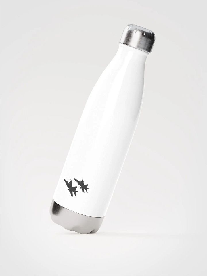 Twin Hornets Logo Water Bottle, White product image (2)