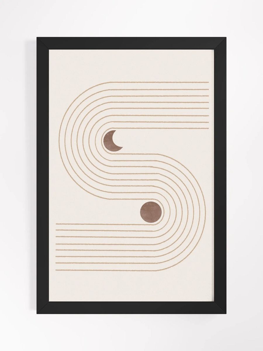 S-Curve Geometric Art Print | Modern Abstract Design with Dynamic Flow product image (3)