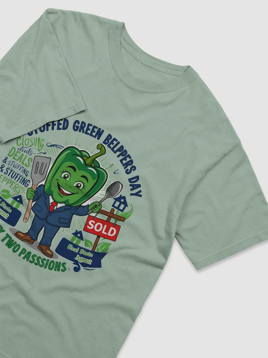 House-Hunting & Pepper-Stuffing: Realtors' Favorite Combo! Whimsical Real Estate Bell Pepper T-Shirt product image (4)