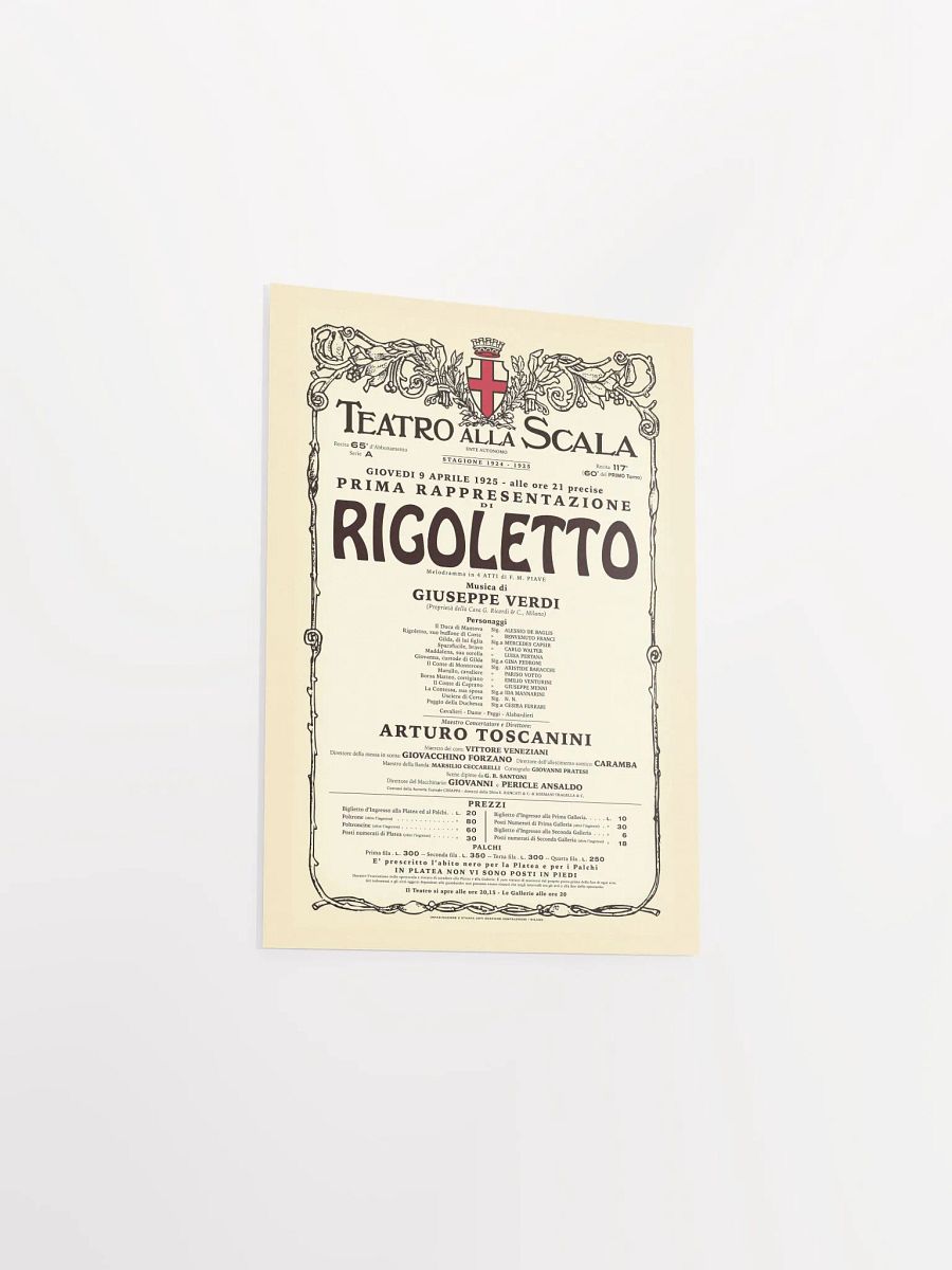 Vintage-Style La Scala Rigoletto Opera Poster product image (4)