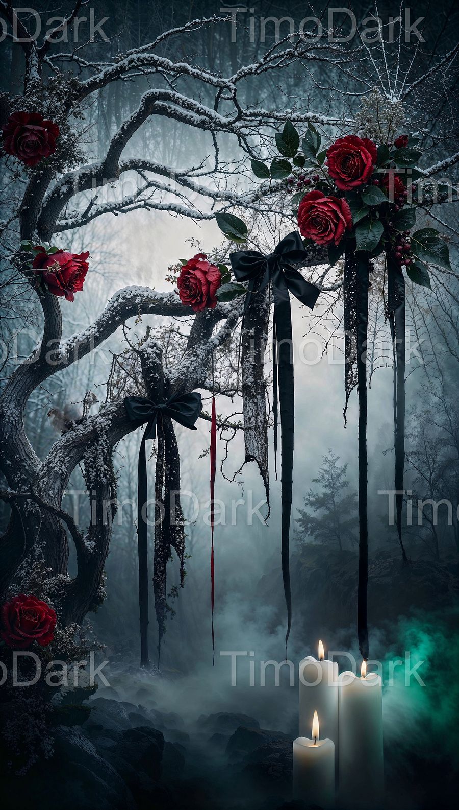 Frozen Elegance Phone Wallpaper product image (1)