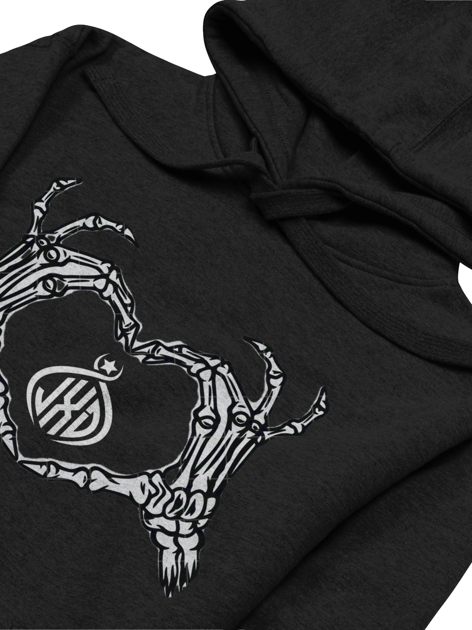JXD Skeleton Heart Hands Heritage Unisex Premium Hoodie / LIMITED EDITION HALLOWEEN DESIGN product image (2)