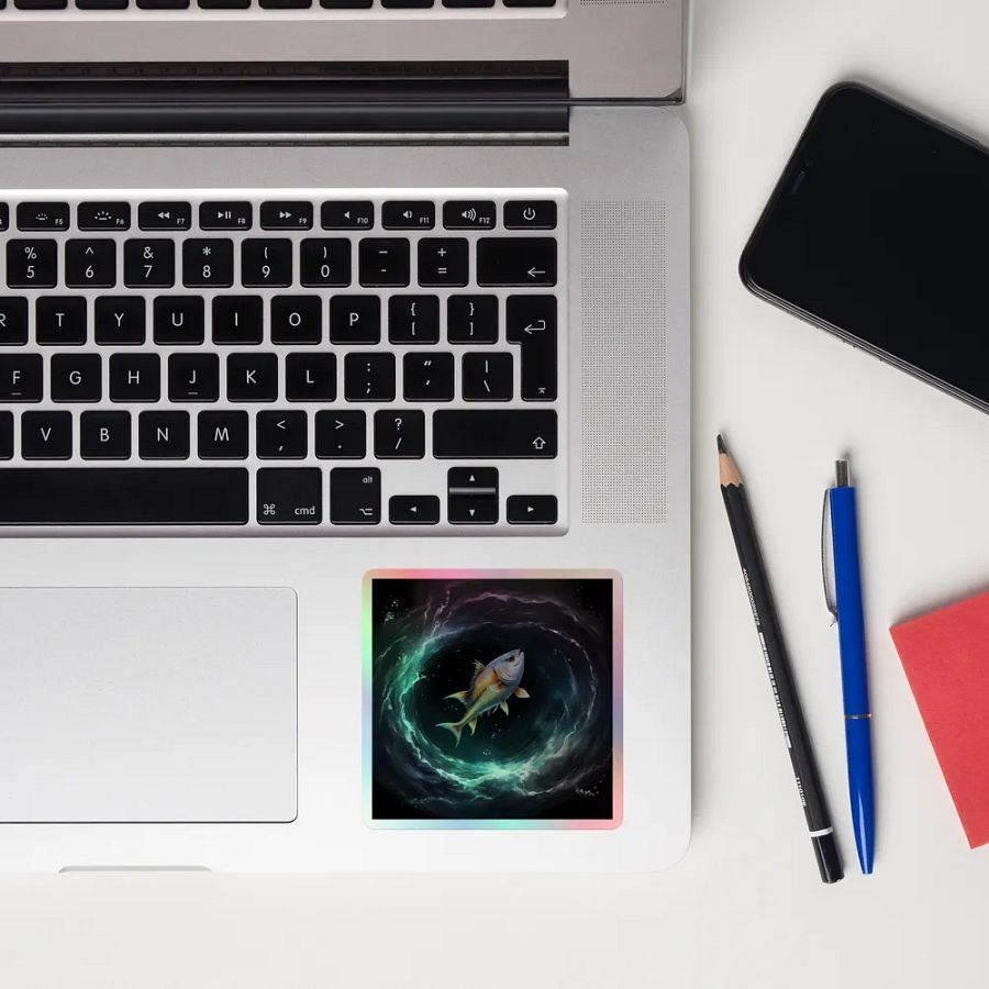Fish Out Of Black Hole Stickers product image (12)