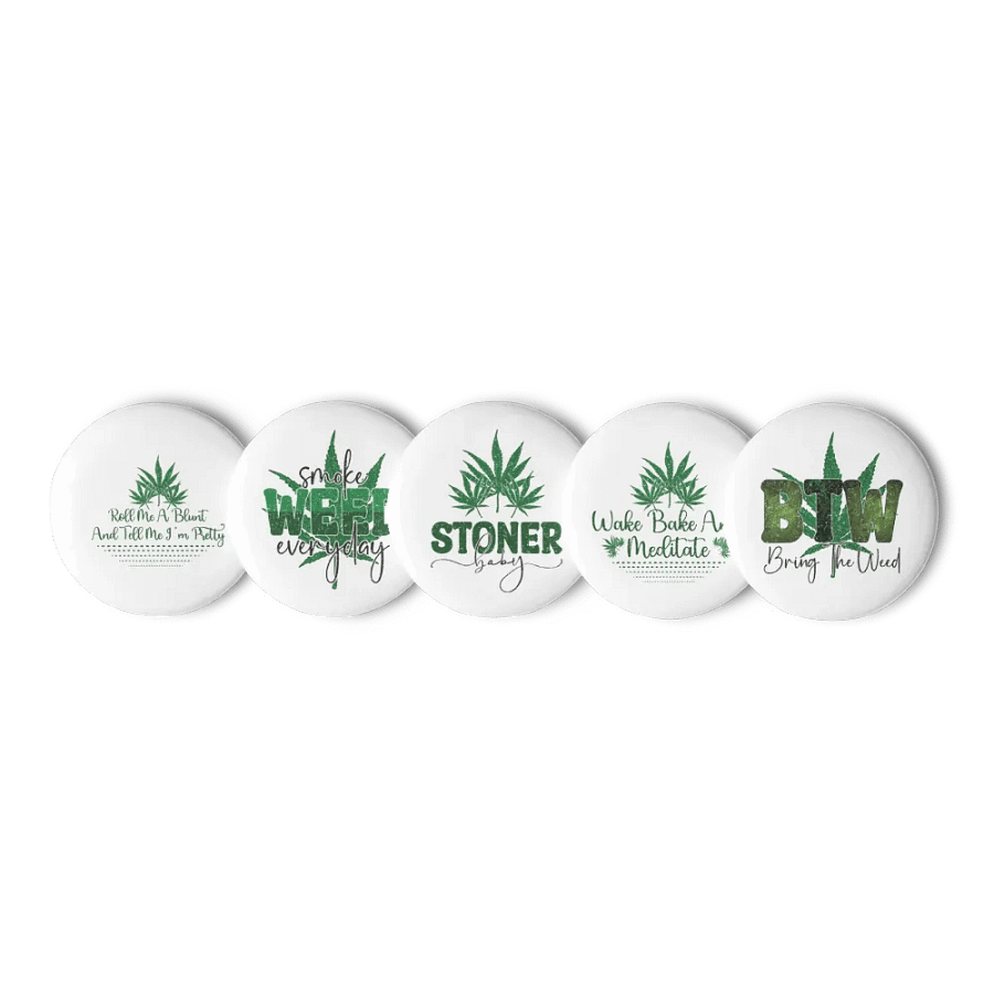 BTW: Bring The Weed Pin Button Set product image (2)
