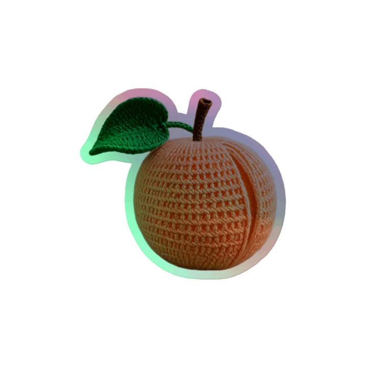 CozyAvocado Kiss-Cut Holographic Sticker Sheet Peach #1 product image (2)