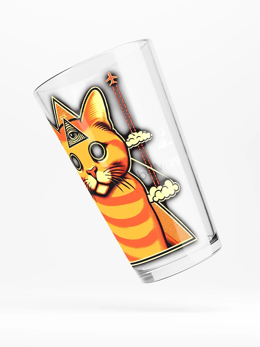 Illuminati Chemtrails Cat Pint Glass product image (5)