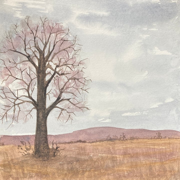 Original watercolor painting: Gray December product image (1)