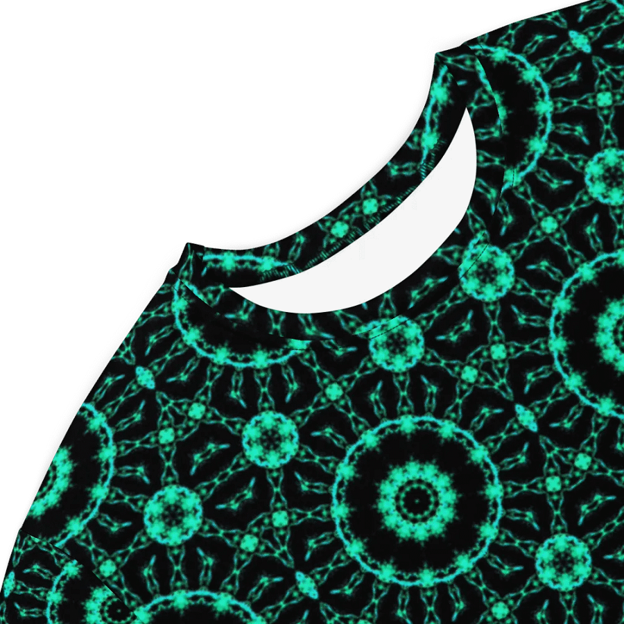 Abstract Repeating Neon Green Shapes T Shirt Dress product image (5)