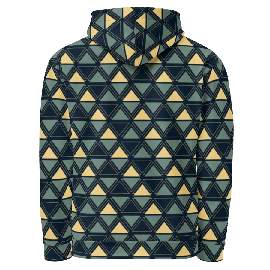 Triangulated Night Geometric Allover Print Hoodie for Men & Women product image (2)