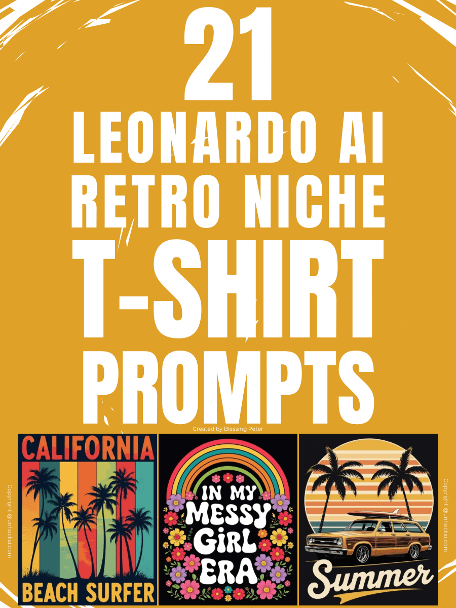21 Leonardo AI Retro Niche T-Shirt Prompts product image (1)