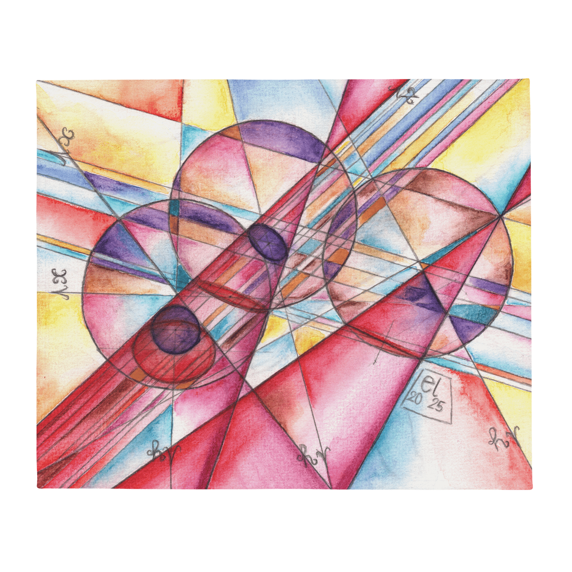 Circles to Circles #1 - Stereographic Projection Mathematical Art Blanket product image (2)